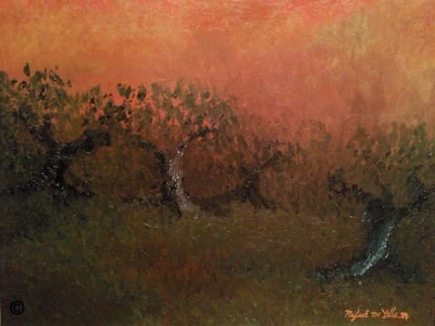 Bailando Entre Olivos Oil Canvas Figure Painting