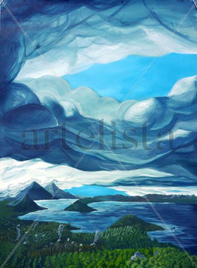 Nahuel Huapi Bariloche Acrylic Paper Landscaping