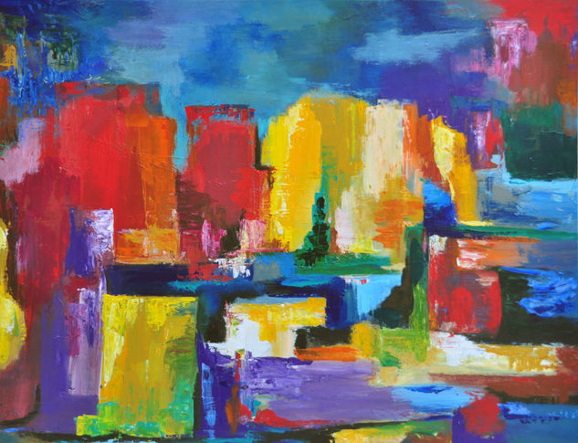 ciudad II Acrylic Canvas Landscaping