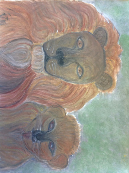 Lion with cub