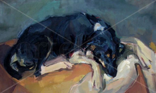 Nana dormida Oil Canvas Animals