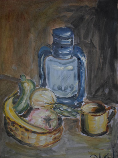 bodegon, año 2013, constitucion, chile Acrylic Paper Still Life Paintings