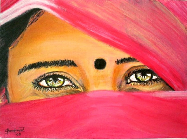 STILUSART - Mirada de La India Acrylic Canvas Portrait