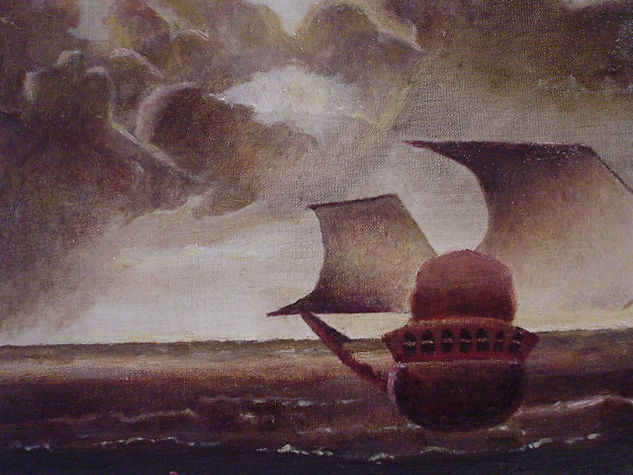 Velero en el Alba Oil Canvas Marine Painting