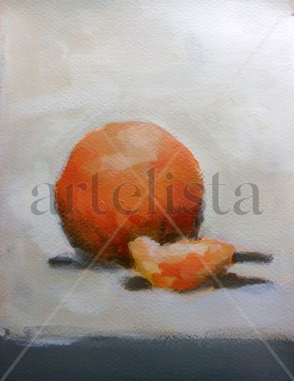 Naranja Oil Paper Still Life Paintings