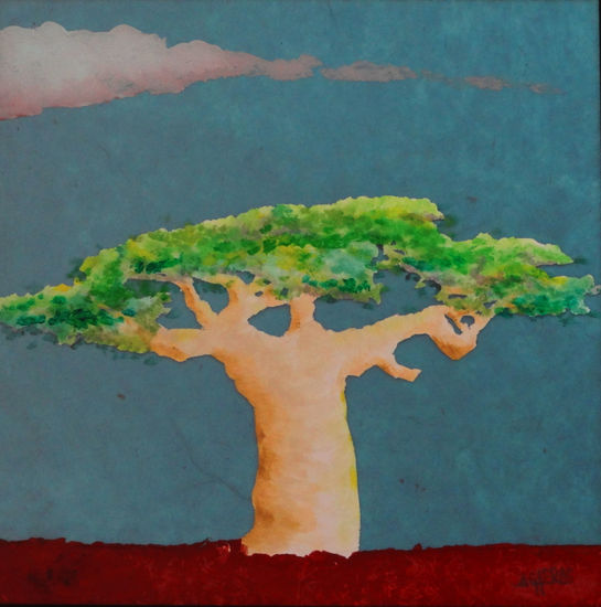 Baobab Mixed media Paper Landscaping