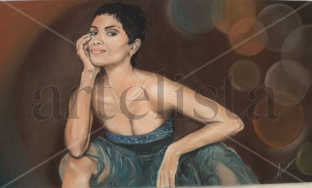 LO SIENTO EN TU MIRADA Pastel Paper Figure Painting