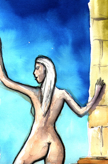 aegyptian Watercolour Paper Nude Paintings