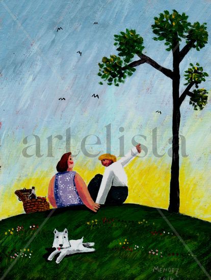 "Enamorados" Acrylic Others Landscaping