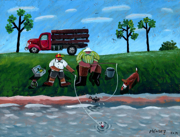 "La pesca" Acrylic Others Landscaping