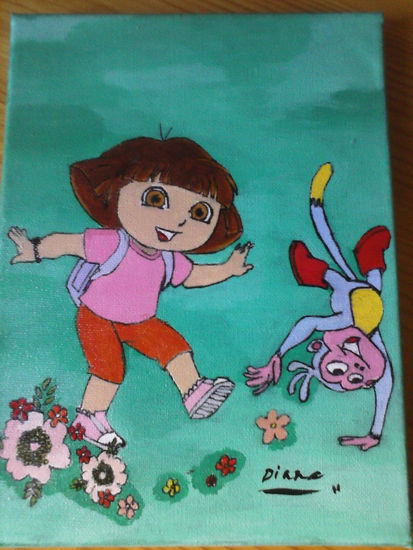 Dora la exploradora Acrylic Canvas Others