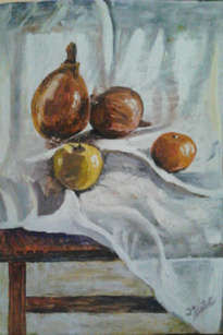 Bodegón.   "En la silla". Acrylic Canvas Still Life Paintings