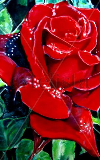 rose Oil Canvas Floral Painting