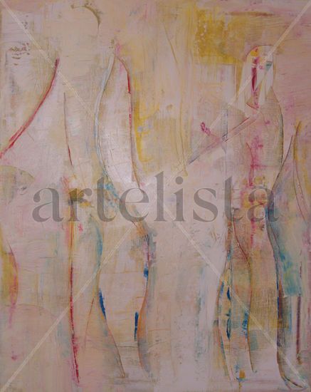 Pareja silenciosa_1 Acrylic Canvas Figure Painting