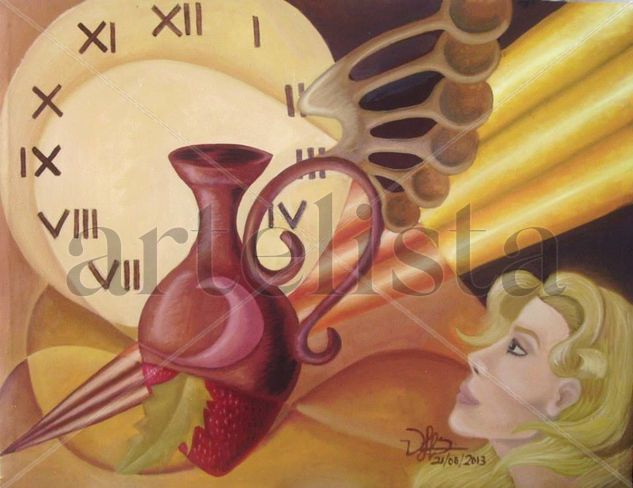 EL TIEMPO NOS ALIMENTA Oil Canvas Figure Painting