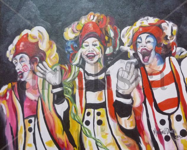 Murga Uruguaya Oil Canvas Figure Painting