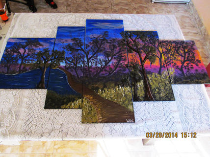 Atardecer en el bosque