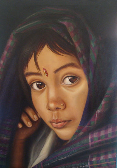 "Mirada III" Oil Canvas Portrait