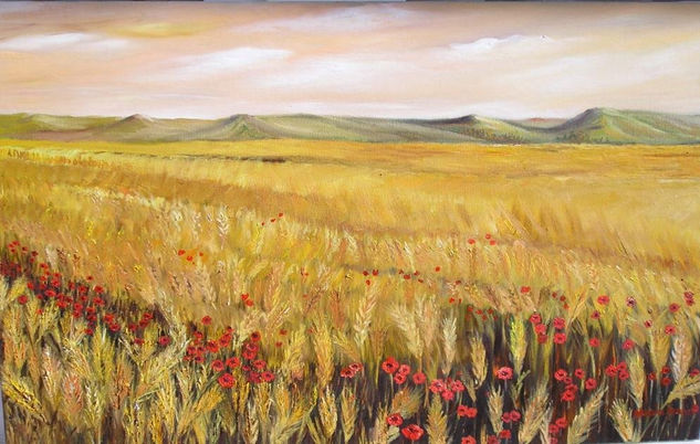 Campo de centeno Oil Canvas Landscaping