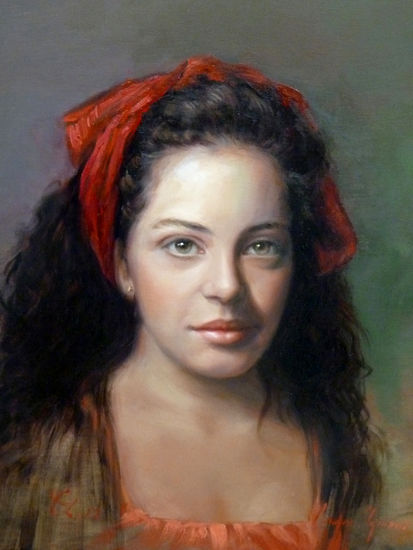 Retrato al óleo Oil Canvas Portrait