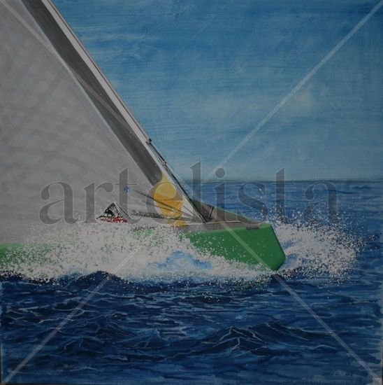 DESAFIO ESPAÑOLA Acrylic Textile Marine Painting