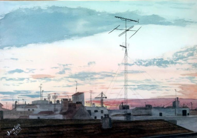 amanece en madrid Watercolour Paper Landscaping