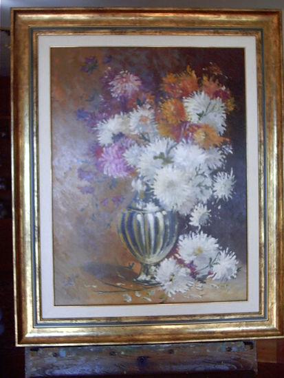 JARRON CON FLORES Óleo