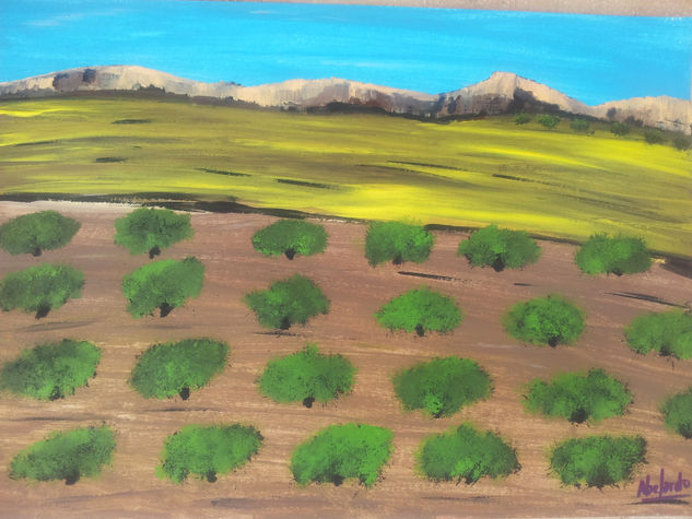 Olivares de Jaén Acrylic Card Landscaping