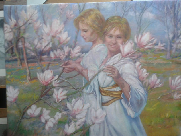 entre flor de almendro