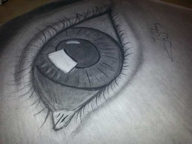 The big eye/el gran ojo Charcoal