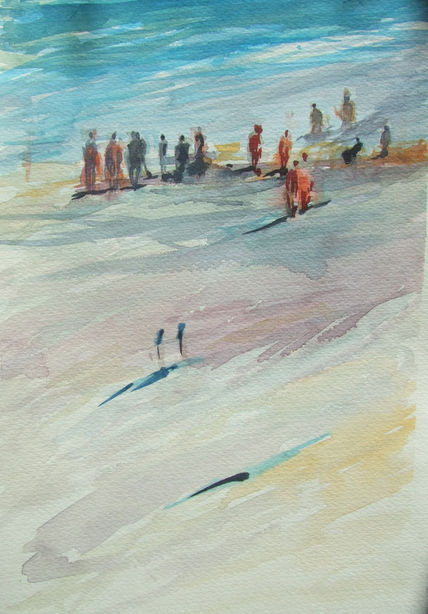 En la playa