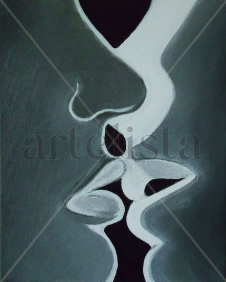 El beso Acrylic Canvas Others