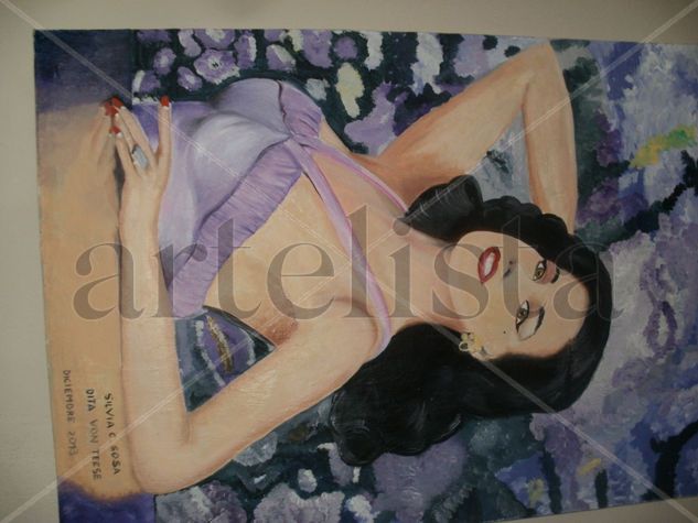 Dita Von Teese 1 Óleo Lienzo Retrato