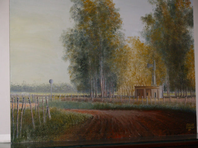 PAISAJE DE CAMINO A RANCHOS Oil Panel Landscaping