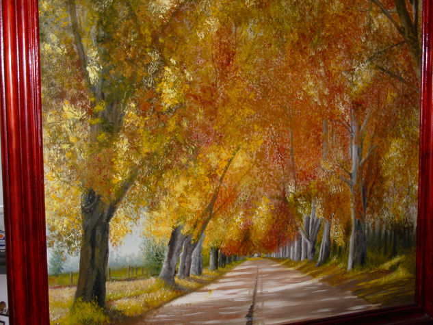 CAMINO DE ENTRADA A CIUDAD MENDOCINA Oil Panel Landscaping