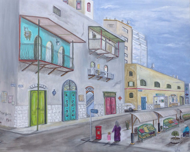 Wadi nisnas Haifa,down town. Acrylic Canvas Others