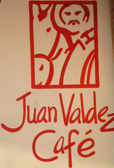 Logo Juan Valdez. Oil Panel Figure Painting