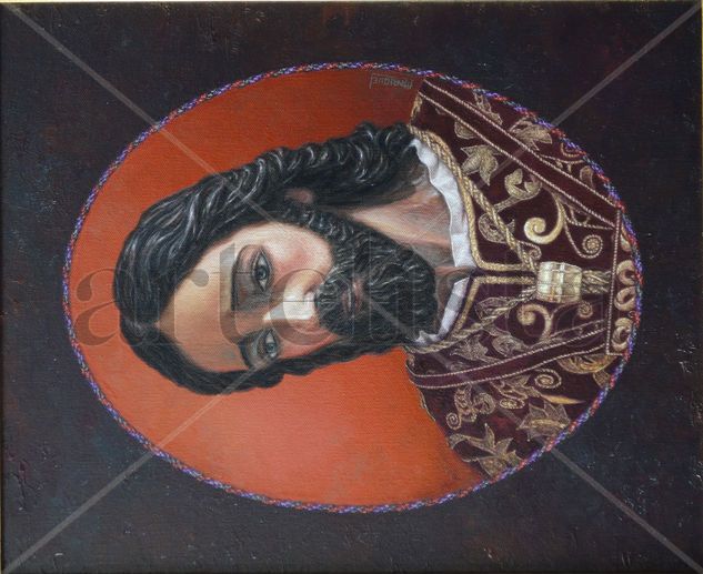 Nuestro Padre Jesús del Rescate Oil Canvas Portrait