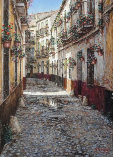 Calle Nuño Gómez Oil Canvas Landscaping