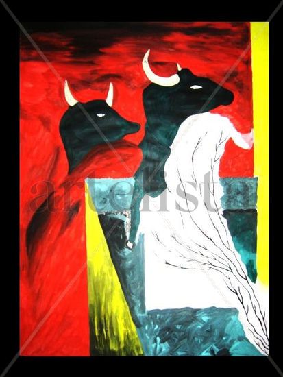 TOROS DE LIDIA Acrylic Paper Animals