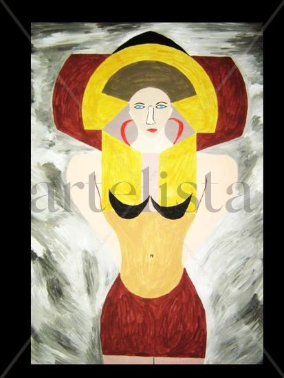 DIOSA  DE FICCION Acrylic Paper Figure Painting