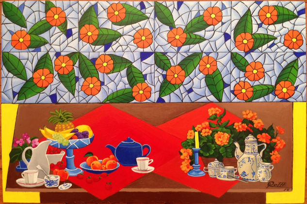 BREAKFAST III Acrylic Panel Still Life Paintings