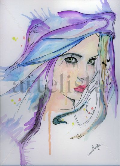 Shaila Watercolour Card Portrait