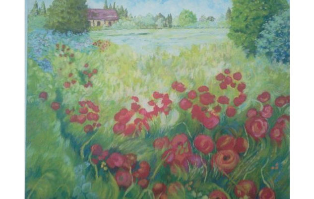 Amapolas Acrylic Canvas Landscaping