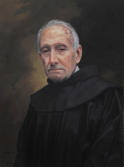 Agustín Moreno fray ofm. Óleo Lienzo Retrato