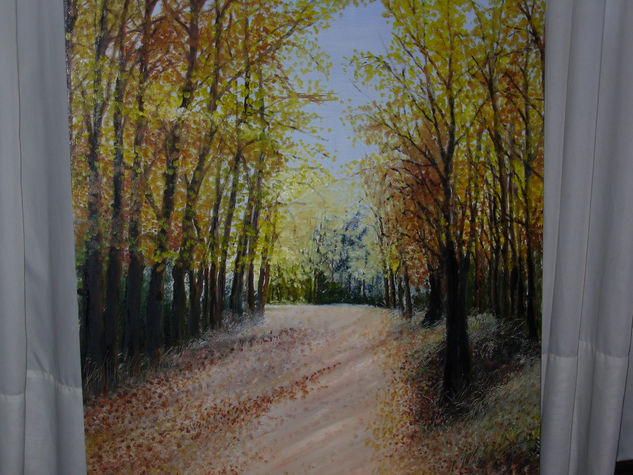 CAMINO BONAERENSE EN OTOÑO Oil Panel Landscaping