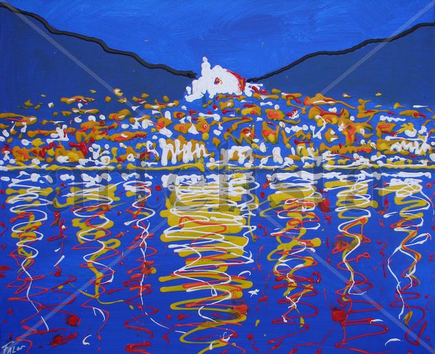 CADAQUËS Gouache Lienzo Marina