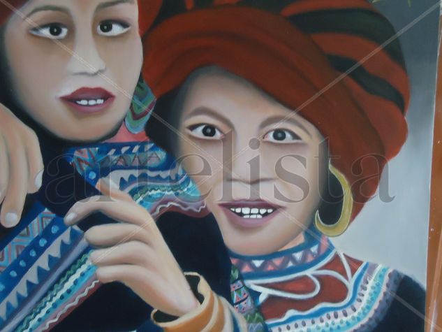 indias colombianas Oil Canvas Portrait