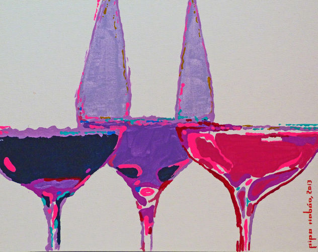 VINOPLASTICA-SERIE--2013-ACRILICO SOBRE LIENZO-19X24-SERIE BODEGA-#090