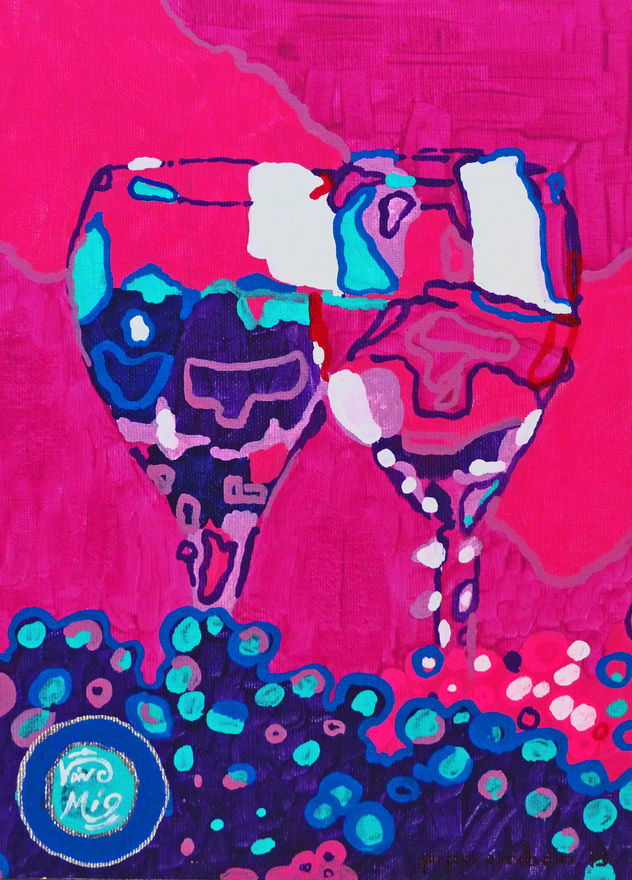 VINOPLASTICA-SERIE--2013-ACRILICO SOBRE LIENZO-21X16-SERIE BODEGA-#097